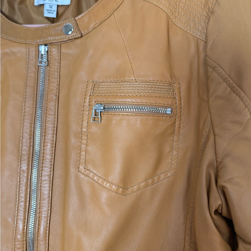 Cache Camel Leather Jacket - Picture 3 of 8